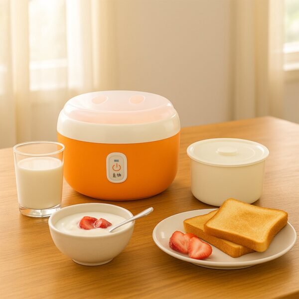 Orange ELECTRONIC YOGURT MAKER, AUTOMATIC YOGURT MAKER MACHINE 1L