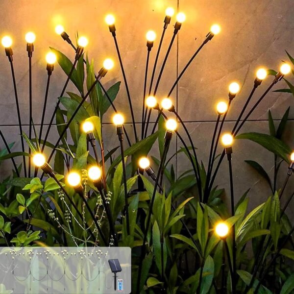 Solar-Powered Warm White Garden Ball Light Set