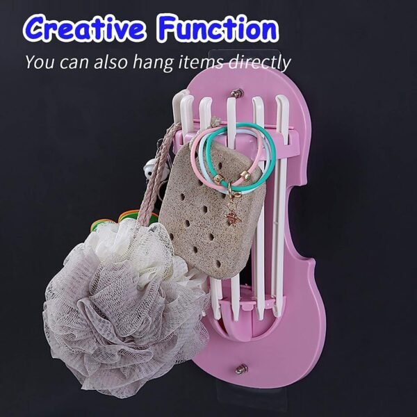 Plastic 7 in 1 Retractable Wall Mounted Pull Out Hanger for Kitchen Bath