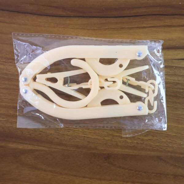 Folding Hanger with Clips for Clothes, Adjustable Hanger (1 Pc)