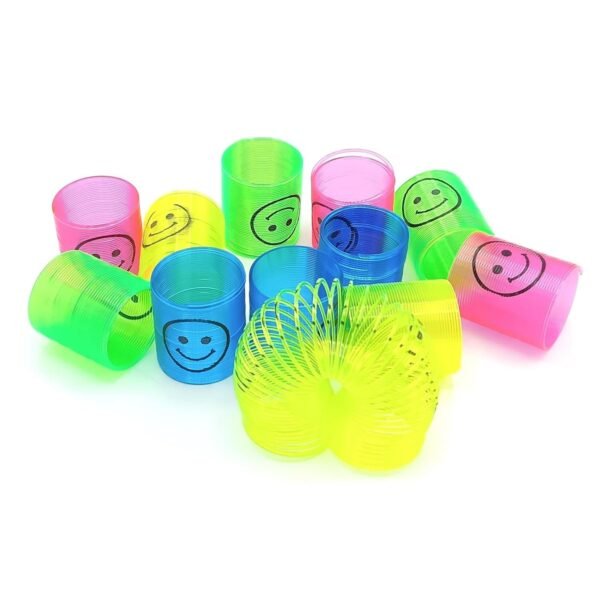 Multicolor Magic Smiley Spring, Spring Toys, Slinky spring toy(12 Pcs Set)