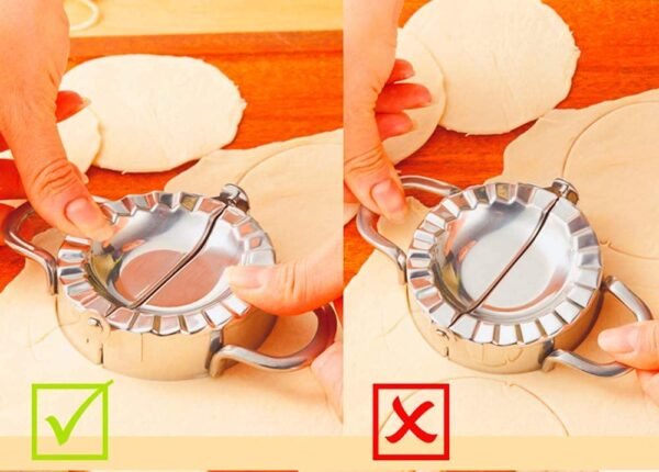 Stainless Steel Dumpling Maker, Ghughra maker, Dough Cutter Pie Mold Tool.