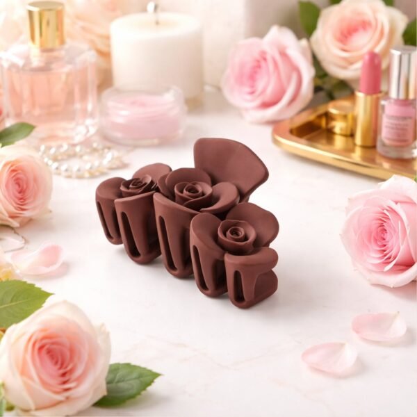Elegant Rose-Shaped Hair Claw Clip for Women & Girls (1 Pc)