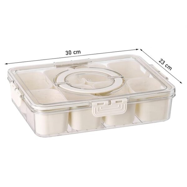 6-Compartment Fridge Storage Box with Lid