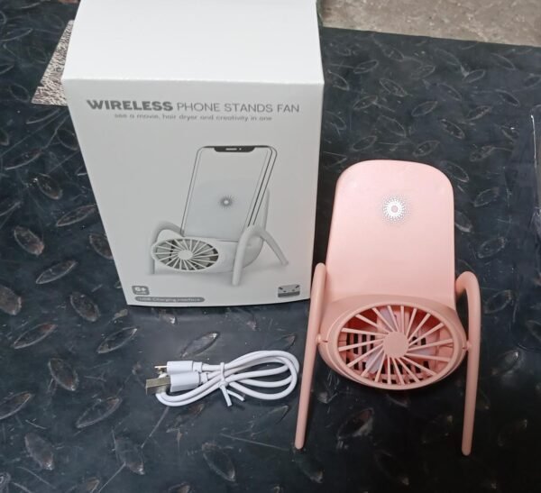 0ad1d185-bfb6-40a2-9076-c5a845feb398_76266783-6c9e-43c3-8256-2408993f5bd0.jpg Portable Mobile Phone Holder Fan – Handheld, Multi-Function (Battery Not Include)