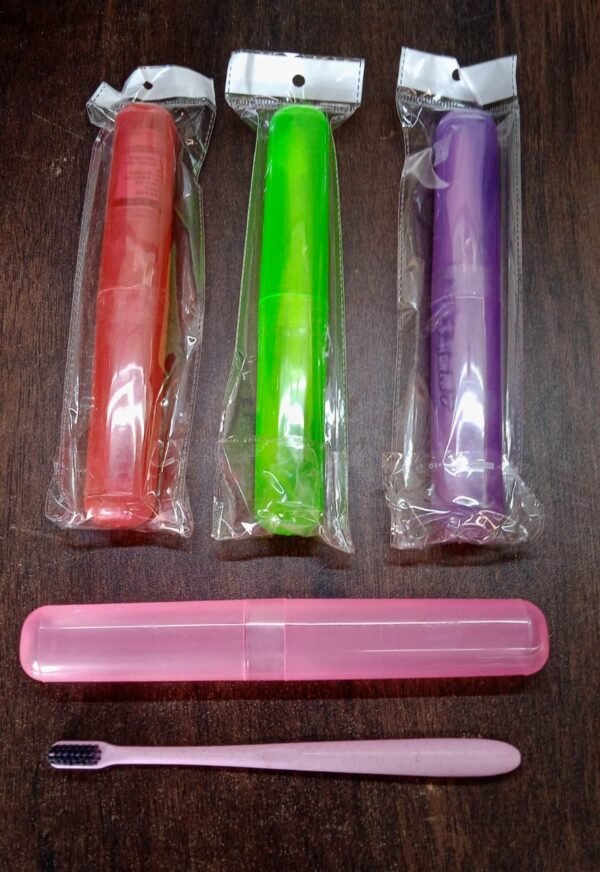 Soft Toothbrush With Toothbrush Cover Cleaner Scraper for Men and Women(1 Pc)