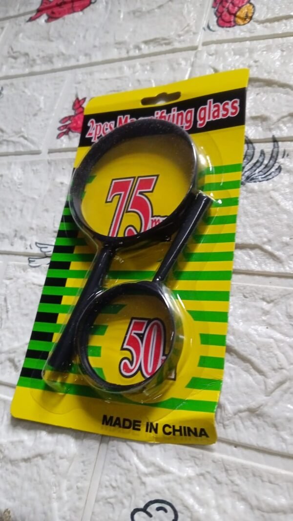 0c685f96-b0d4-4274-b4d7-ef92c09752d4.jpg Magnifying Glass Lens – Dual-Sided Glass Magnifier (75mm & 50mm, 2 Pc Set)