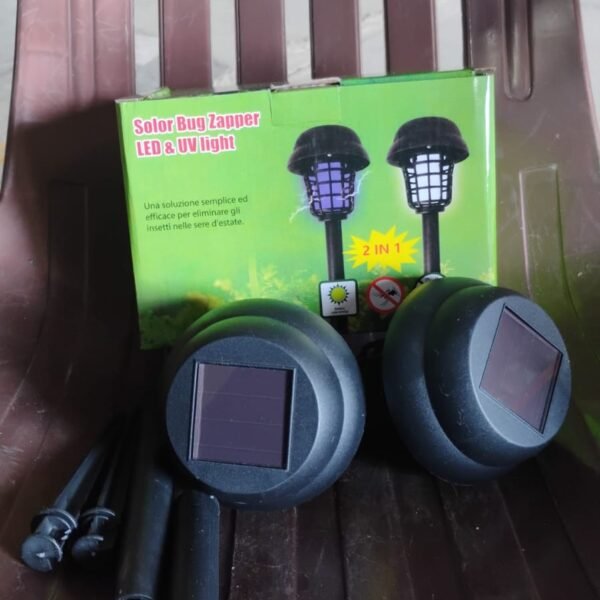0c89d1ee-0338-47e5-b037-9b9665bc478d.jpg Garden Lighting UV LED Solar Powered LED Mosquito Trap / Bug Zapper (2 Pc)