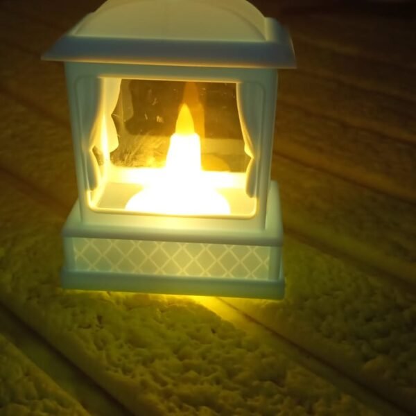 Acrylic Battery Operated Mini Square LED Lantern, Diwali (1Pc)