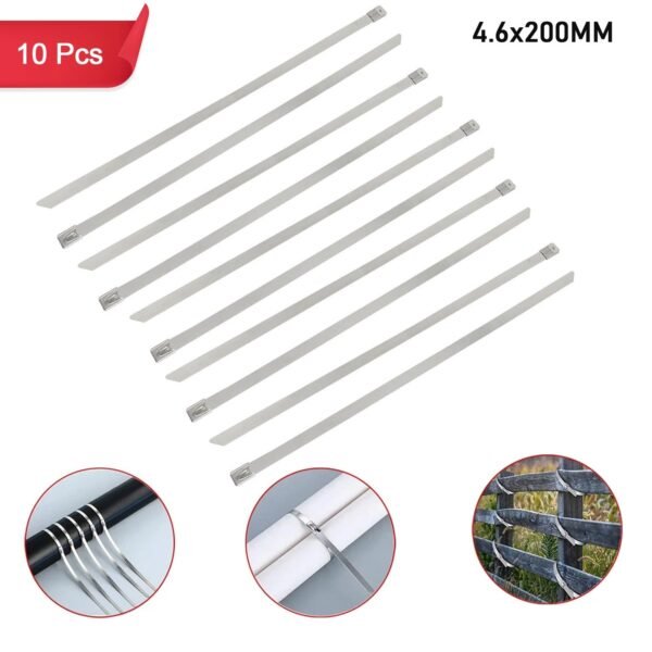 0ef94b6a-6312-48ee-ac04-9164174bf6b4.jpg Multipurpose Stainless Steel Cable TIE (10 pcs Set / 4.6x200MM)