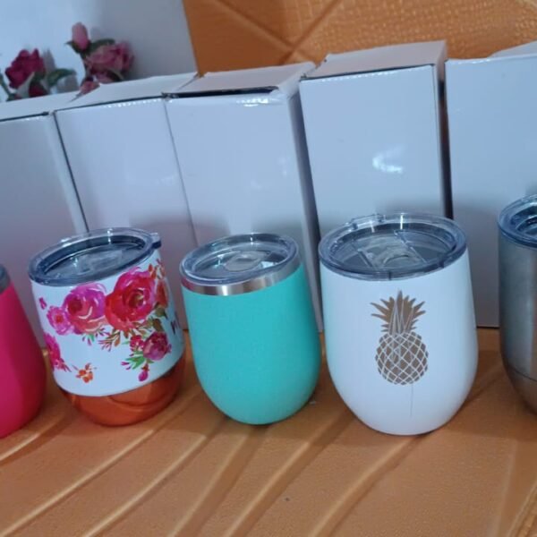 Stainless Steel Vacuum Insulated Mug with Lid, Tumbler (1 Pc / Mix Design & Color)