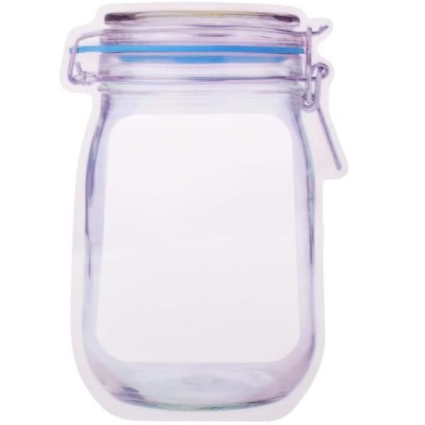 1000ml.jpg Reusable Airtight Seal Plastic Food Storage Mason Jar Zipper (1000ml)