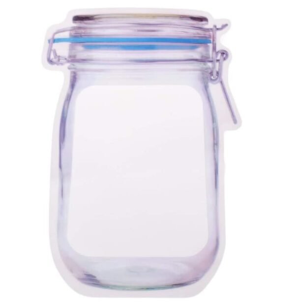 1000ml.jpg Reusable Airtight Seal Plastic Food Storage Mason Jar Zipper (1000ml)
