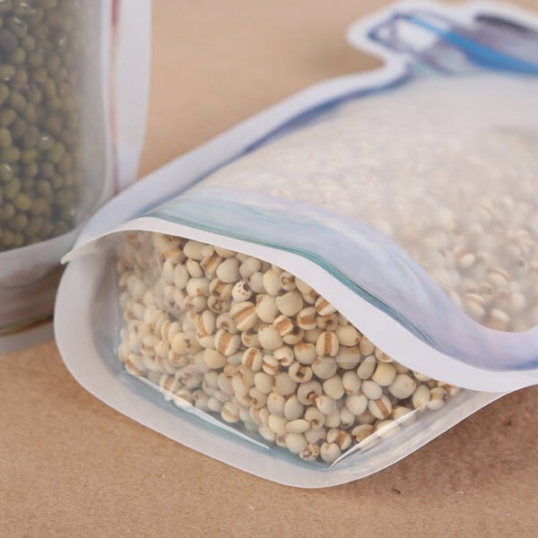 1000ml2.jpg Reusable Airtight Seal Plastic Food Storage Mason Jar Zipper (1000ml)