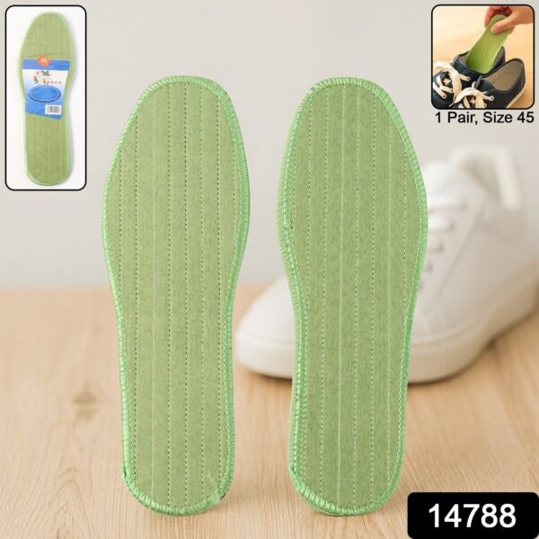 Premium Comfort Shoe Insoles for Daily Foot Support Size 45 (1 Pair / Mix Design)