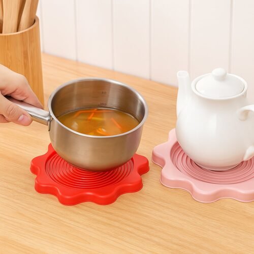 10019.jpg Multifunction Place mats Waterproof Anti-Slip at Insulation Table Mats Thermos Bottle Cup Mat Cup Coaster Kitchen Accessories, Home Thermos Kettle Pad, Heat Proof Pad Heat Insulation Pad (23×23 CM)