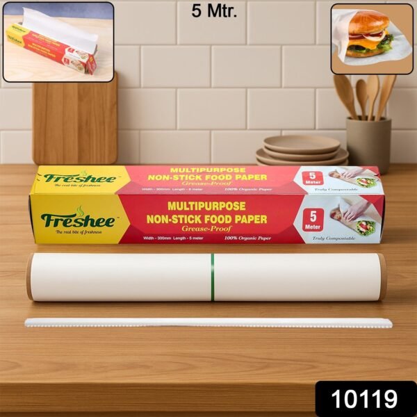 Freshee Multipurpose Grease-Proof & Non-Stick Food Paper Roll — 300 mm × 5 meter