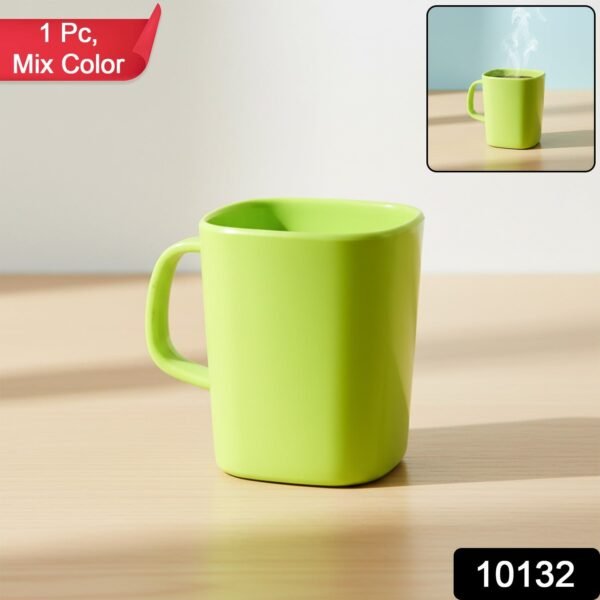 Square Melamine Mug – Premium Durable Lightweight Cup (1 Pc)