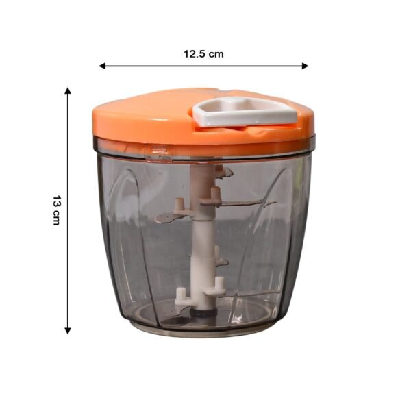 6 BLADE 2IN1 MANUAL FOOD CHOPPER, COMPACT & POWERFUL HAND HELD VEGETABLE (1000Ml)