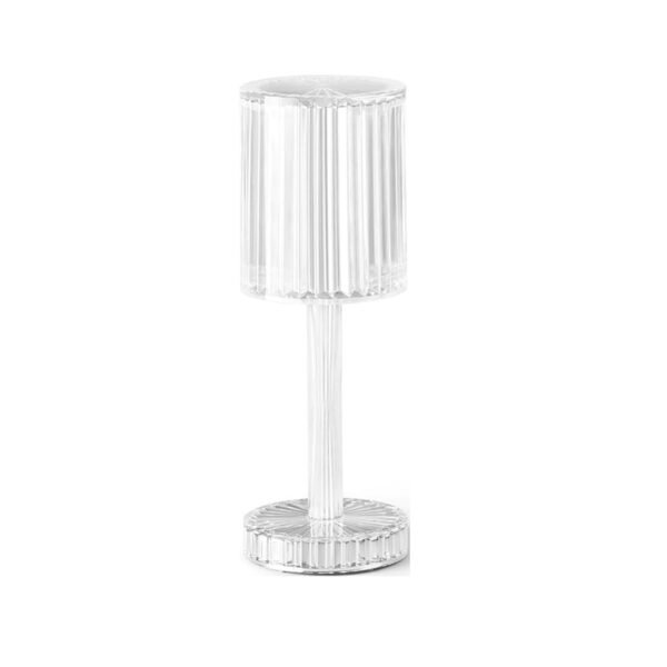 Crystal Table Lamp , Touch Control Atmosphere Nightstand Lamp With USB Charging Line
