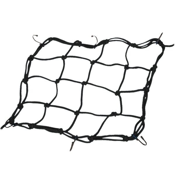 Heavy-Duty Elastic Bungee Cargo Net Mesh Holder - 4 Adjustable Hooks for Motorcycle