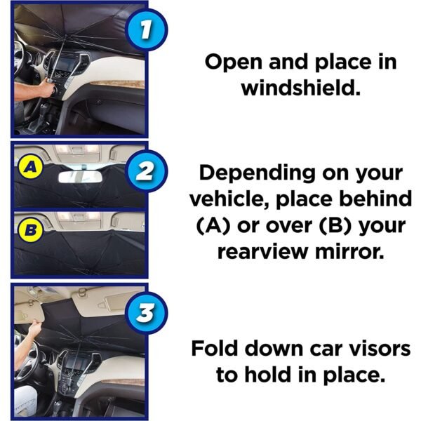 Foldable Car Windshield Sunshade for Heat Protection