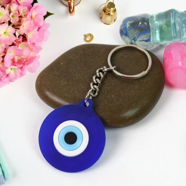 10_aa58ac79-264e-4853-9df7-81e628c54fb6.jpg Evil Eye Rubber / Silicone Keychain (1 Pc / Blue Color)