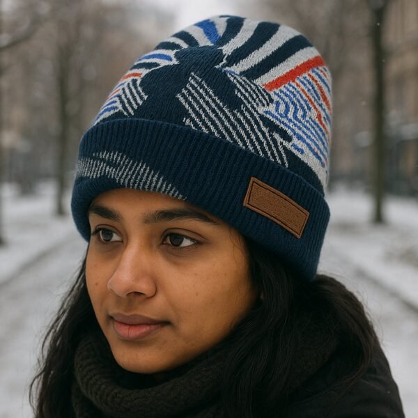 10_b544a6d0-0f01-46a3-89f5-30e376859395.jpg Cap for Winter Woolen Knitted Black Inside Fur Caps (1 Pc / Mix Design & Color)