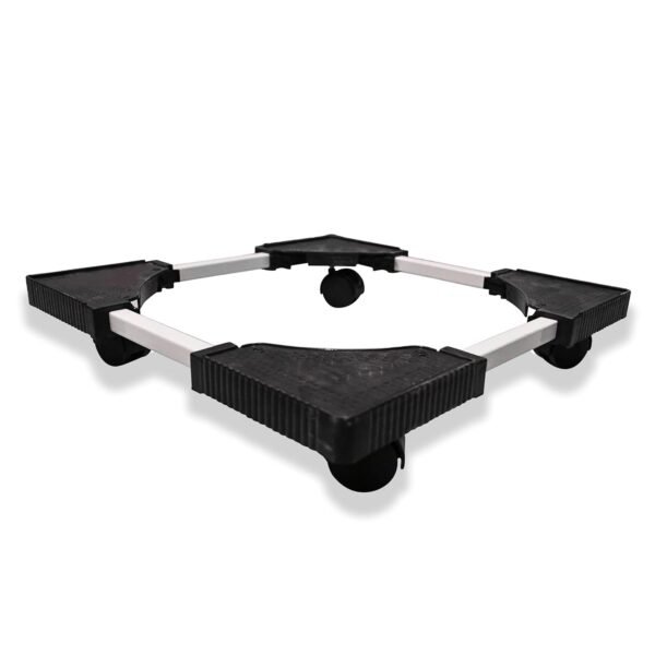 Adjustable Heavy-Duty Fridge and Washing Machine Stand Base Trolley 50x50 cm