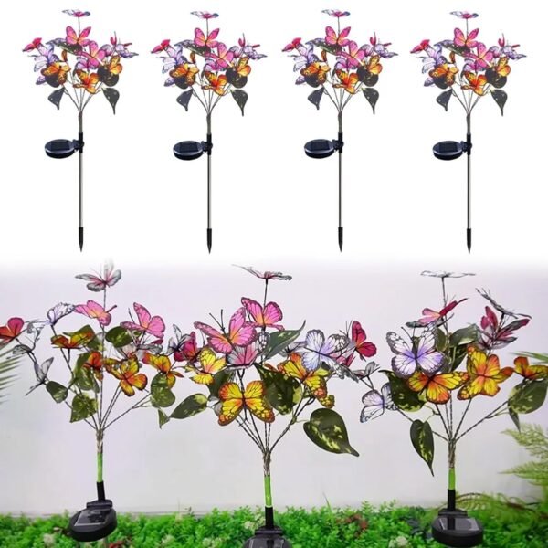 Solar Butterfly Decorative LED Light (1 Pc)