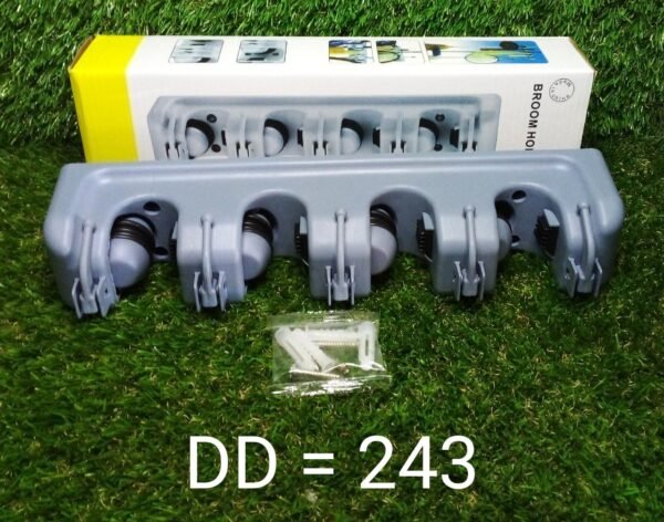 4 Layer Mop and Broom Holder, Garden Tool Organizer, Multipurpose Wall Mounted