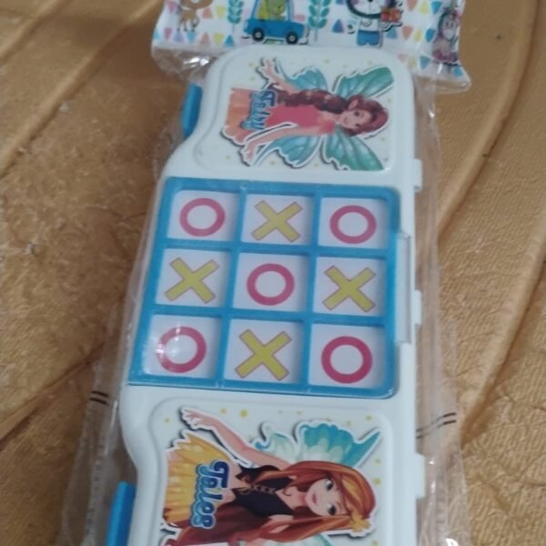 Kids Pencil Box with Built-in Tic Tac Toe Game