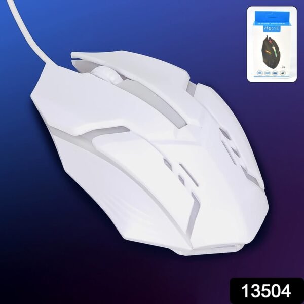 110_79936a9f-7fc8-4cb7-b2ac-a62454727e2c.jpg USB Wired Mouse, Gaming Mouse Colorful / Lighting Luminous (1 Pc / Wihte)