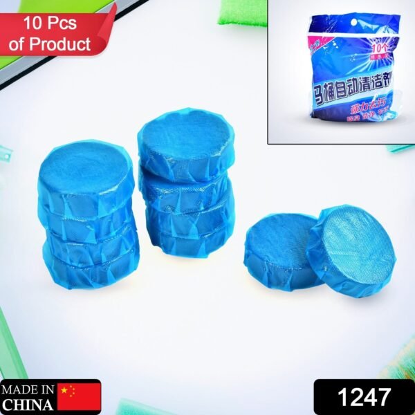 Blue Bubble Toilet Bowl Cleaner – Powerful Decontamination for Fresh Bathroom (10 Pc)