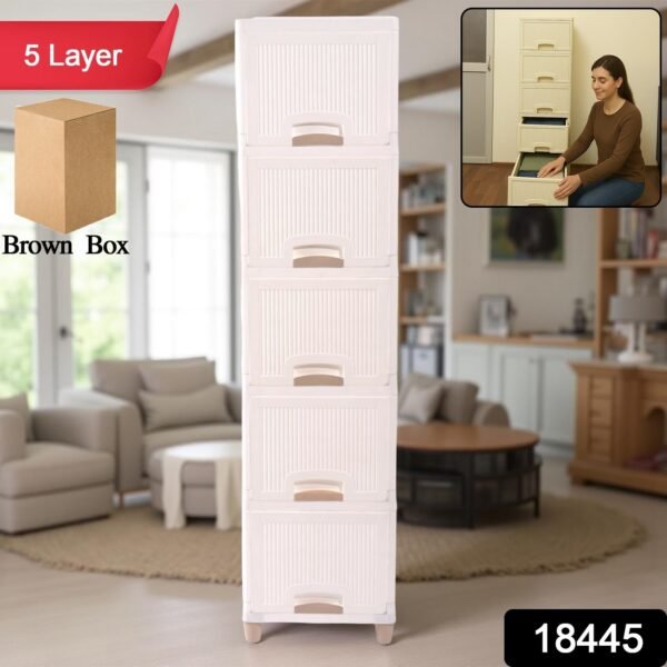 11919268-99Pc-Multi5layerstoragedrawers-Av5077Gm-Sv12010.jpg Multi-Purpose 5-Layer Plastic Storage Drawer Cabinet for Home and Office