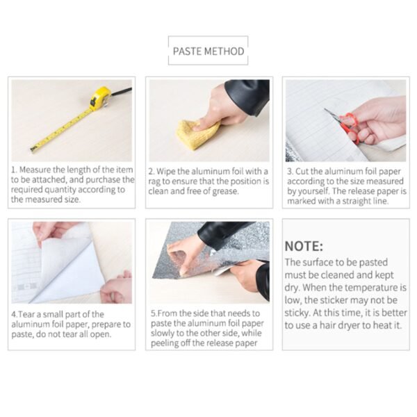 2 Meter Aluminium Foil Sticker used in all kitchen purposes