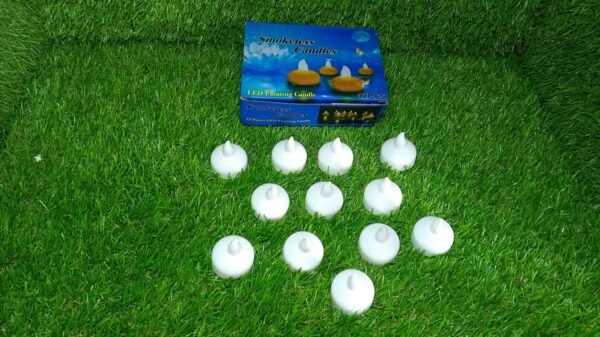 Floating Flameless Tea Light Candles – Battery Operated Set of 12 for Decor