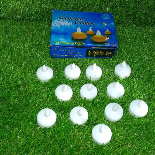 Floating Flameless Tea Light Candles – Battery Operated Set of 12 for Decor