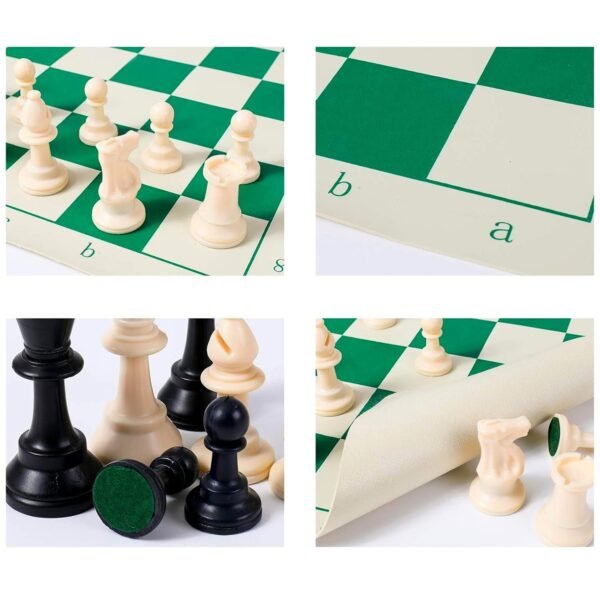 Small Premium Portable Chess Set Plastic Chess Pieces (1 Set)