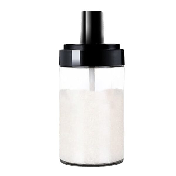 12046_glass_spice_jars_with_spoon.jpg Spice Box Glass Jars Multipurpose Masala Seasoning Box Set (1 Pc)