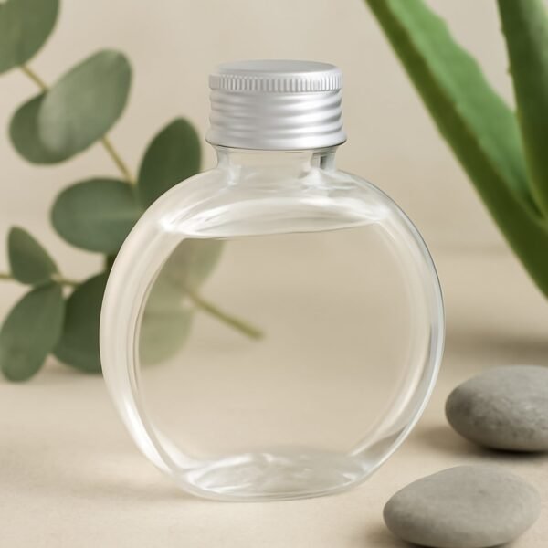 Multipurpose Transparent Round Clear Plastic Container (1 Pc)