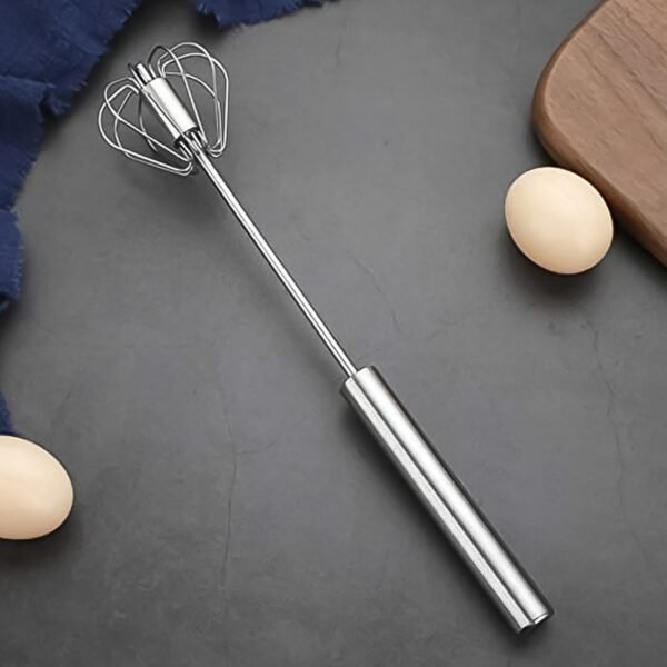 12242_ss_big_hand_push_rotary_whisk_no1.jpg Big Stainless Steel Egg Whisk, Hand Push Rotary Whisk Blender (1 Pc / 35 Cm)