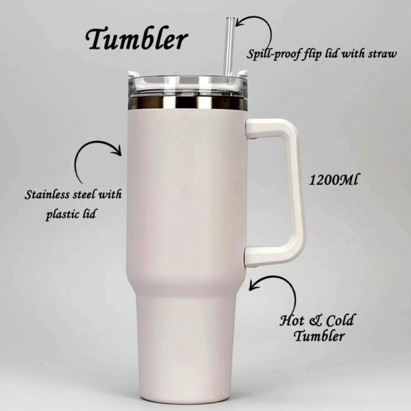 Extra Large Insulated Travel Mug, Tumbler (1200ML - 1 Pc / Mix Color)