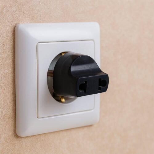 12563.jpg 2 Pin 4 Amp Plug Converter, Plug Adapter With Color Box (1 Pc )