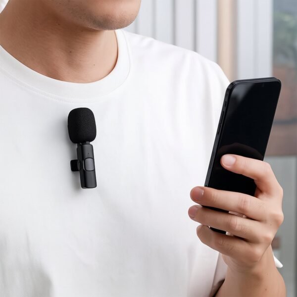 Intelligent Noise Cancelling Live Streaming Clip on Microphone for Type-C & for iPhone