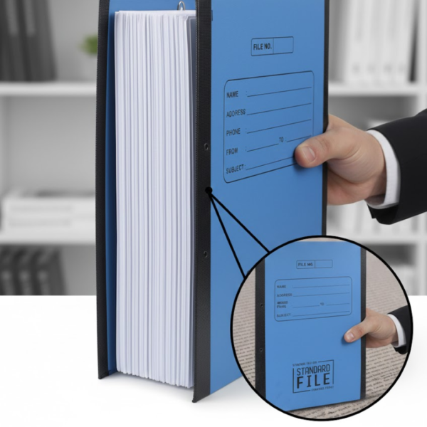 12933.png Standard File Plastic Clip – A4 Paper Holder (33×26 cm / 4 Pc)