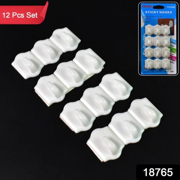 129_d2e6c284-a095-4449-ba79-470b9350b934.jpg Small Adhesive Hooks for Wall Hanging Adhesive Hooks (12 pcs Set)
