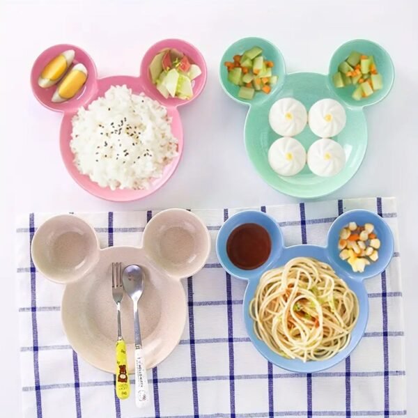 Mickey Mouse Shape Plates for Kids, BPA Free, & Unbreakable Children’s Food Plate