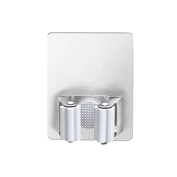 12_ddc3d167-d98e-4543-83ff-fb5bc7760d1a.jpg Stainless Steel Mop Broom Holder Organizer, With Glue 6gm Adhesive Wall Mounted Mop Organizer Storage Rack Clip Heavy Duty Broom Hanger for Laundry Room Garden Tool Holder Bathroom Accessories (1 Pc)