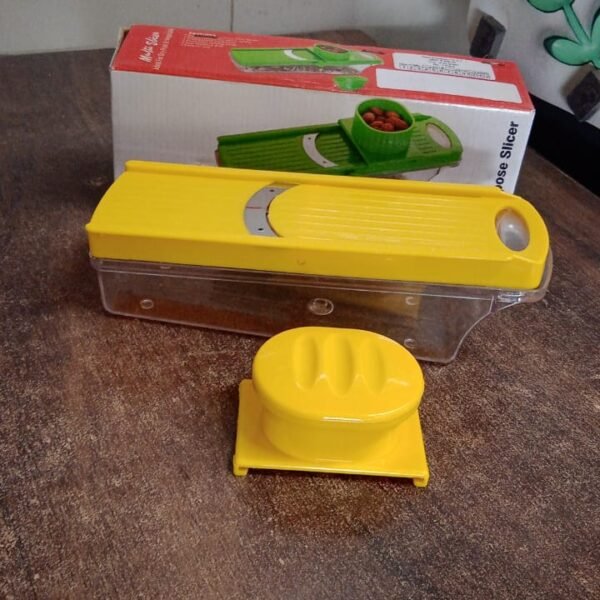 Big Multipurpose Vegetable and Fruit Slicer (Yellow / 1 Pc)